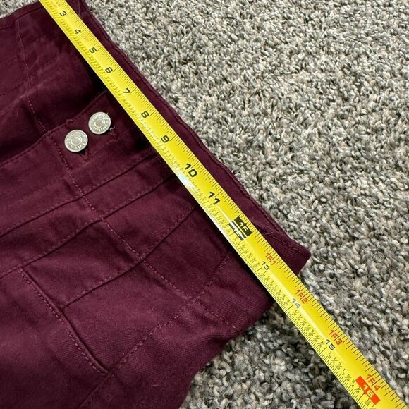 Forever 21 High Rise Waisted Jeans Flare Bellbottom Burgundy Red 28” - Picture 7 of 10
